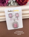 AD Diamond Designer Silver Pendant Set 8 Wholesale Price In Surat
